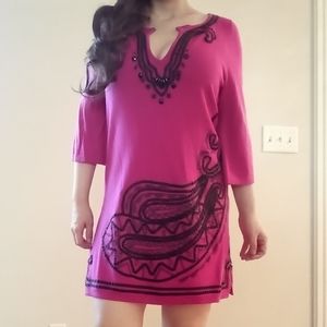 Magenta Sweater Dress